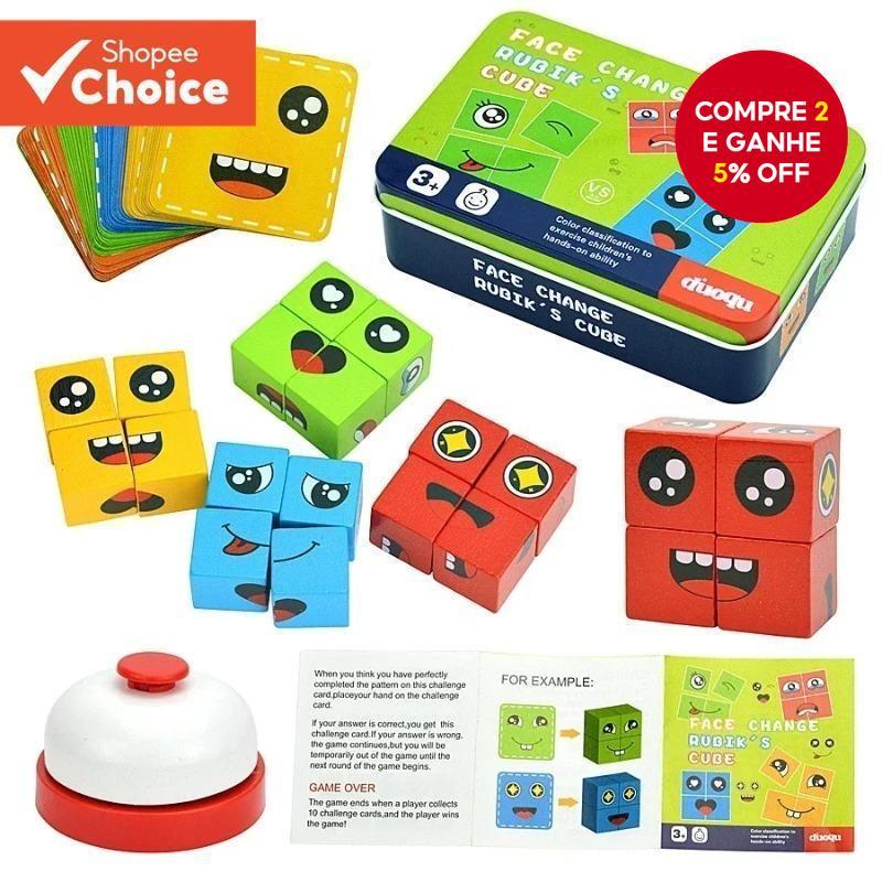 Brinquedo Montessori Expressão Facial e Emoções