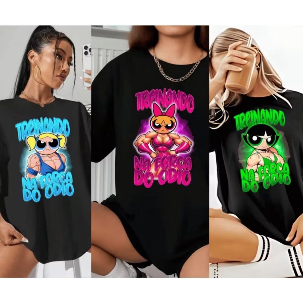 Camiseta Treinando na Força do Ódio Estampada Pr