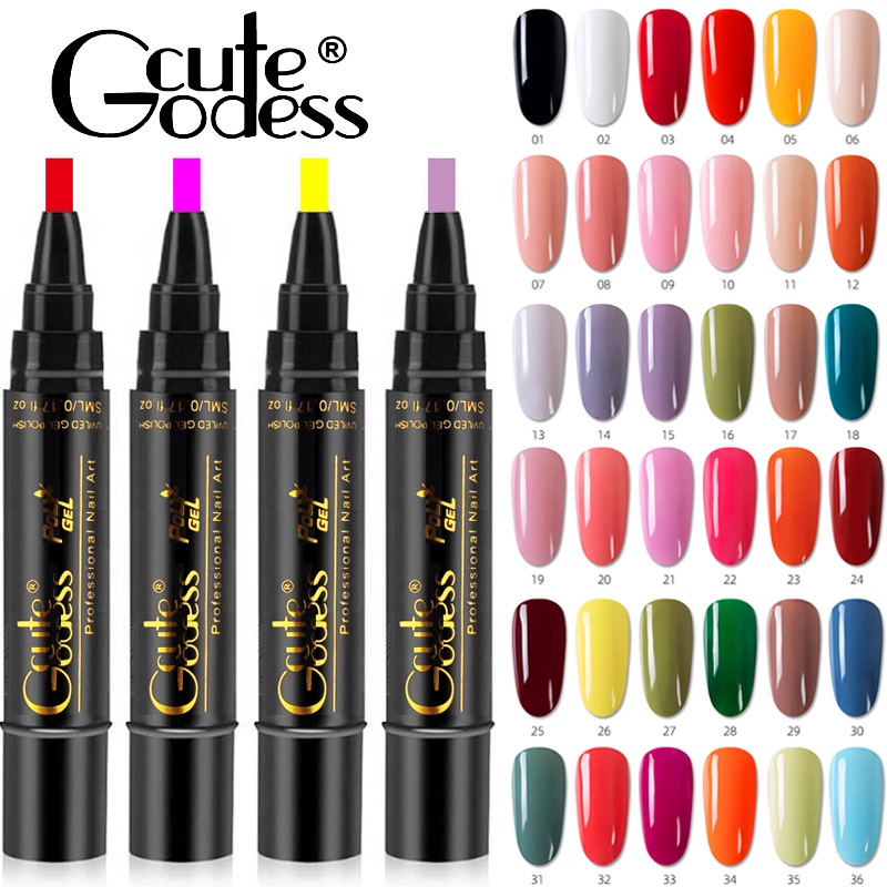 Caneta De Esmalte Em Gel 24 Cores Base Híbrida De