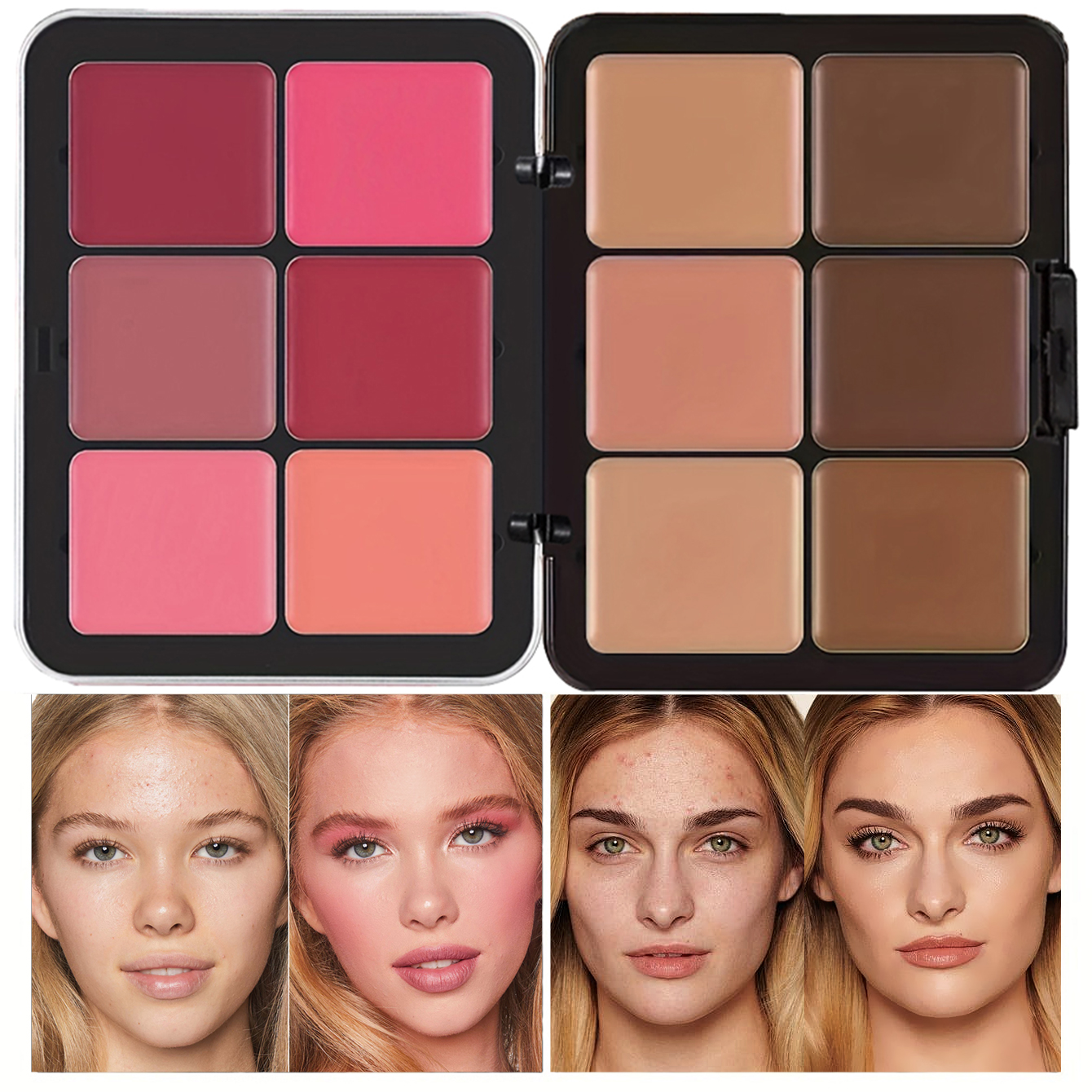 Paleta Multiuso 12 Cores Corretivo Blush Contorno 
