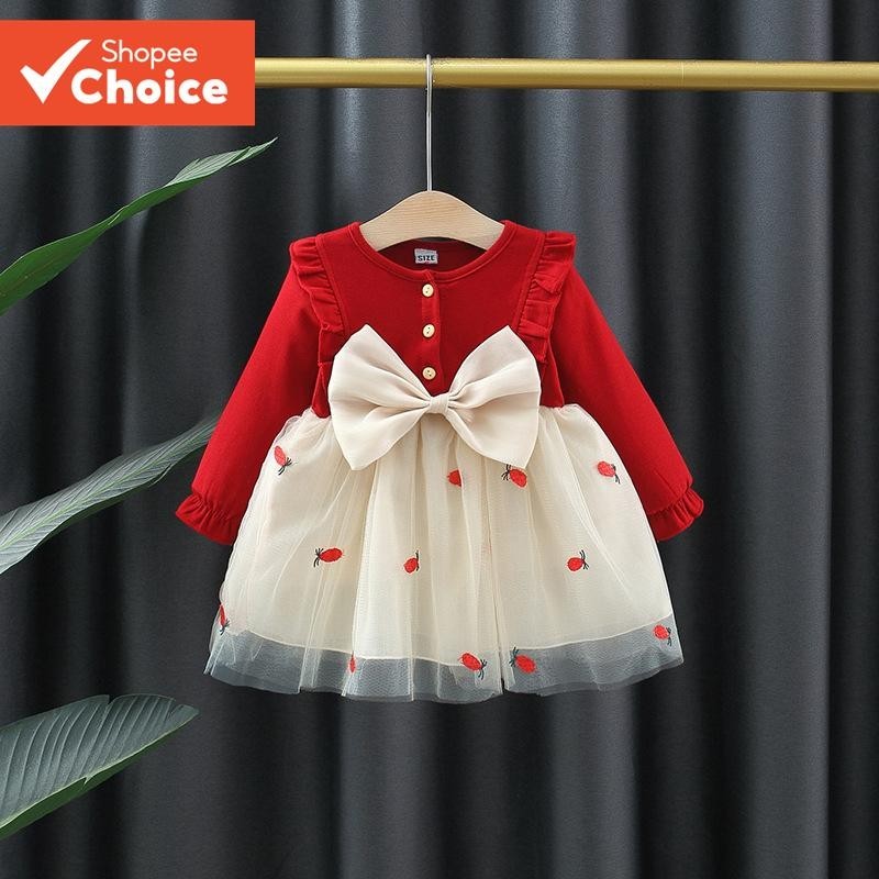 Vestido De Princesa Para Bebês Meninas Com Mangas