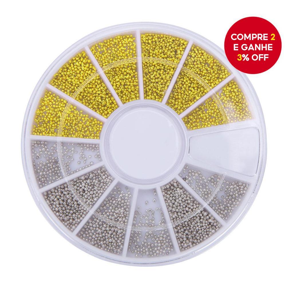 Monja Arte Mista de Unhas Colorida com Glitter, Rh