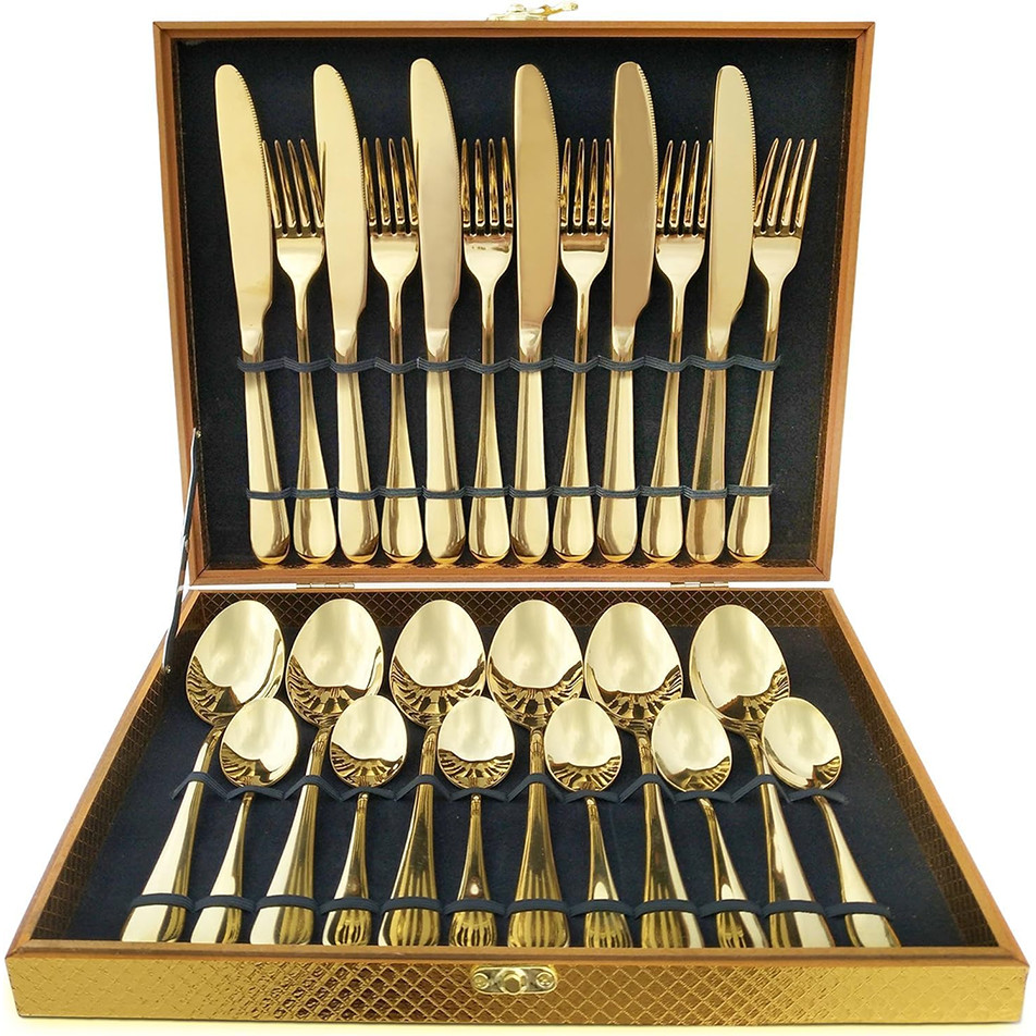 Kit Faqueiro Maleta De Talheres Inox 24 Peças Com