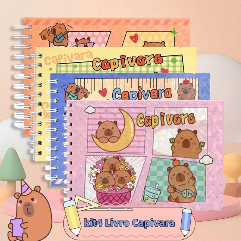 KET5 Livro Para Colorir Capivara Caderno Pintura 4