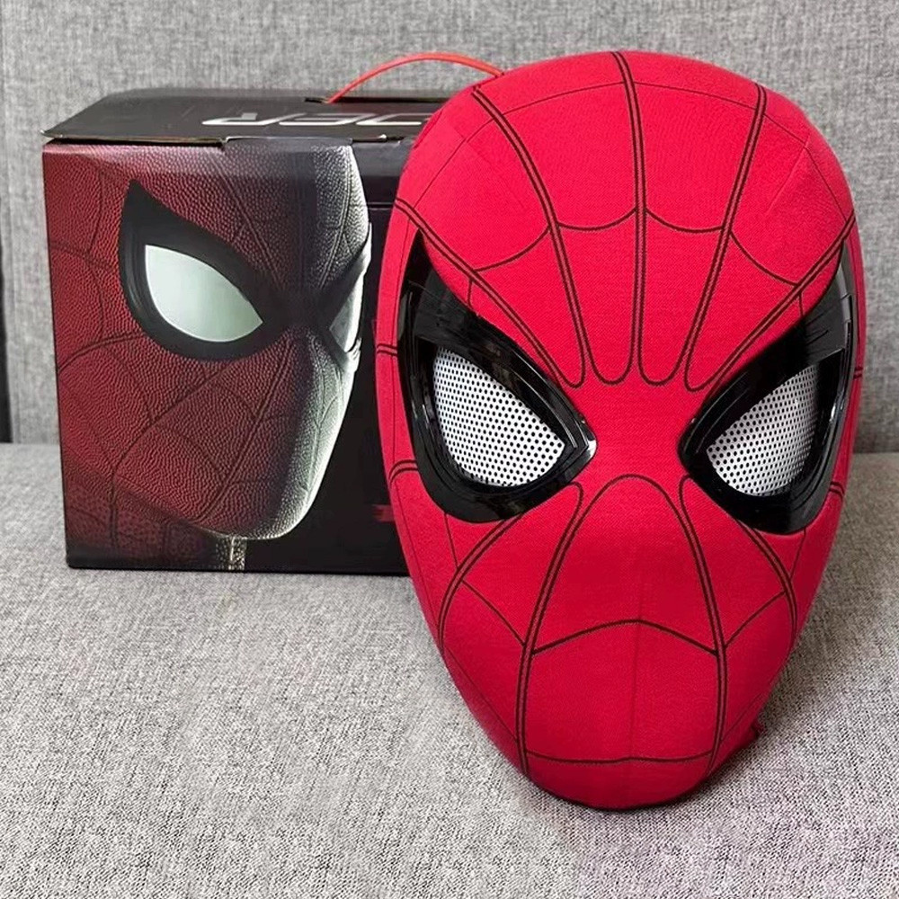 Homem-Aranha rosto Capa Olhos móveis Com Luz O Es