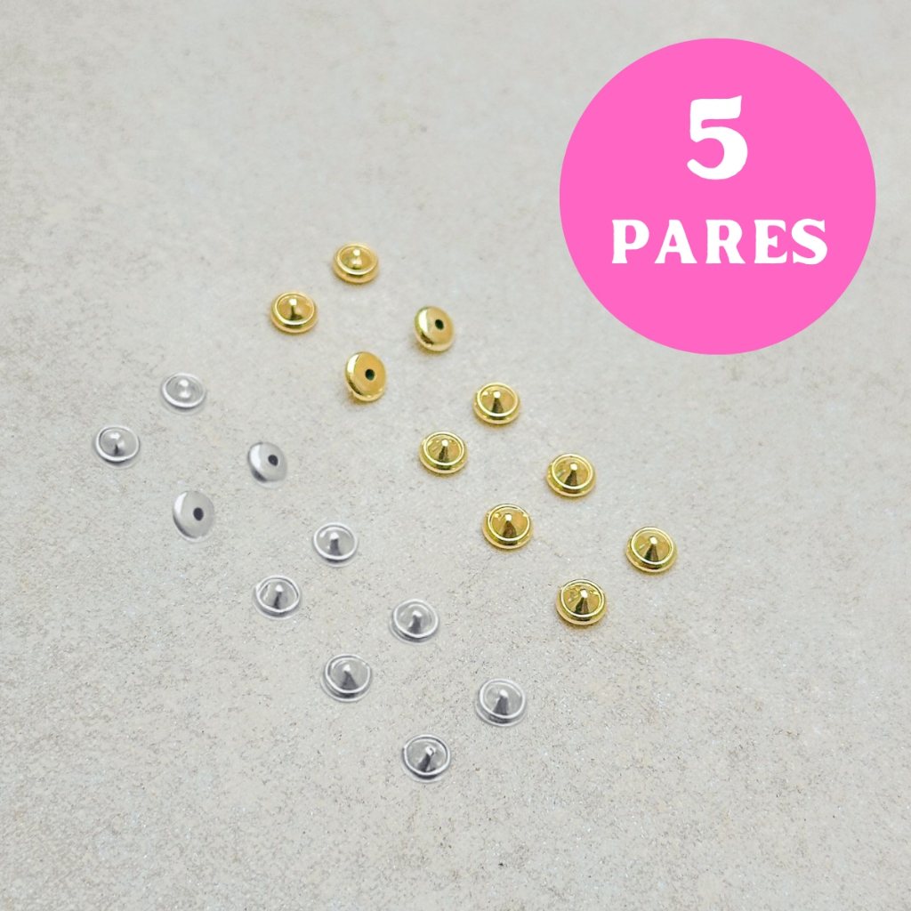 Kit 5 Pares Tarraxa Baby Criança Delicada Banhado
