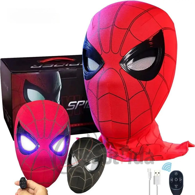 Protetor De Cabeça Do Homem-Aranha Segurando Más
