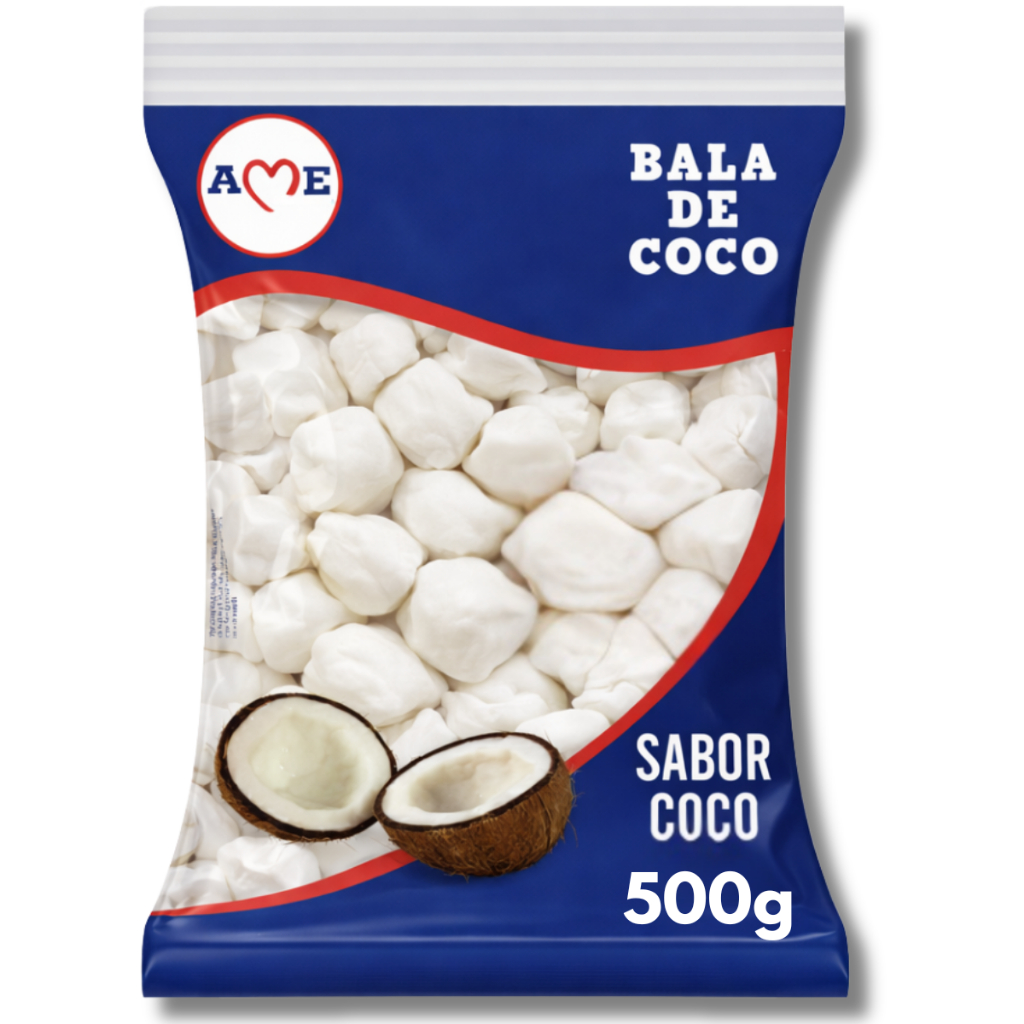 Balas De Coco Tipo Caseira 500g Ame Ideal para Mes