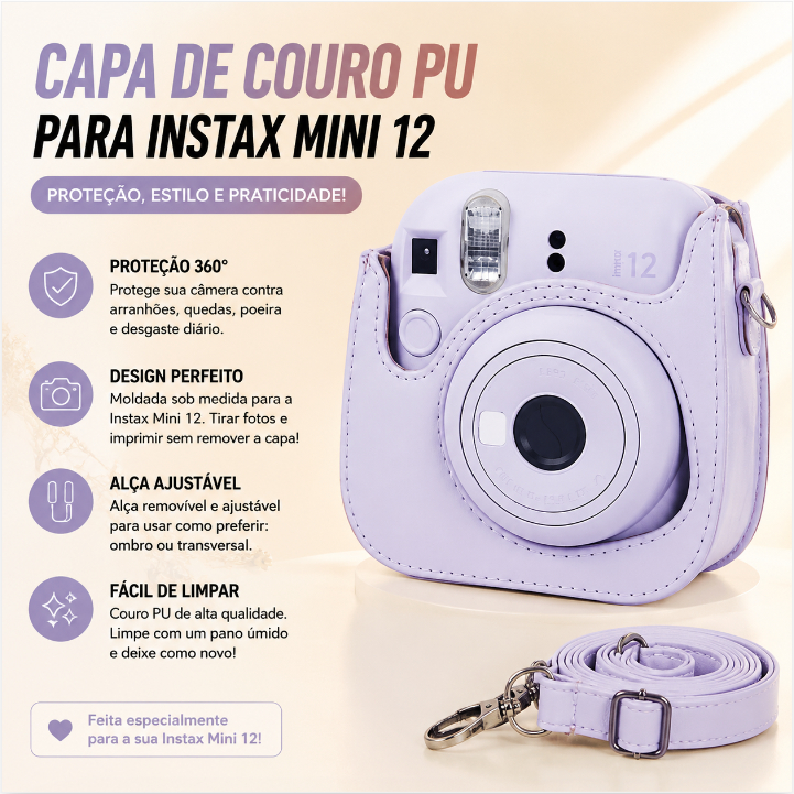 Capa Protetora para Camera Fujifilm Instax Mini 12