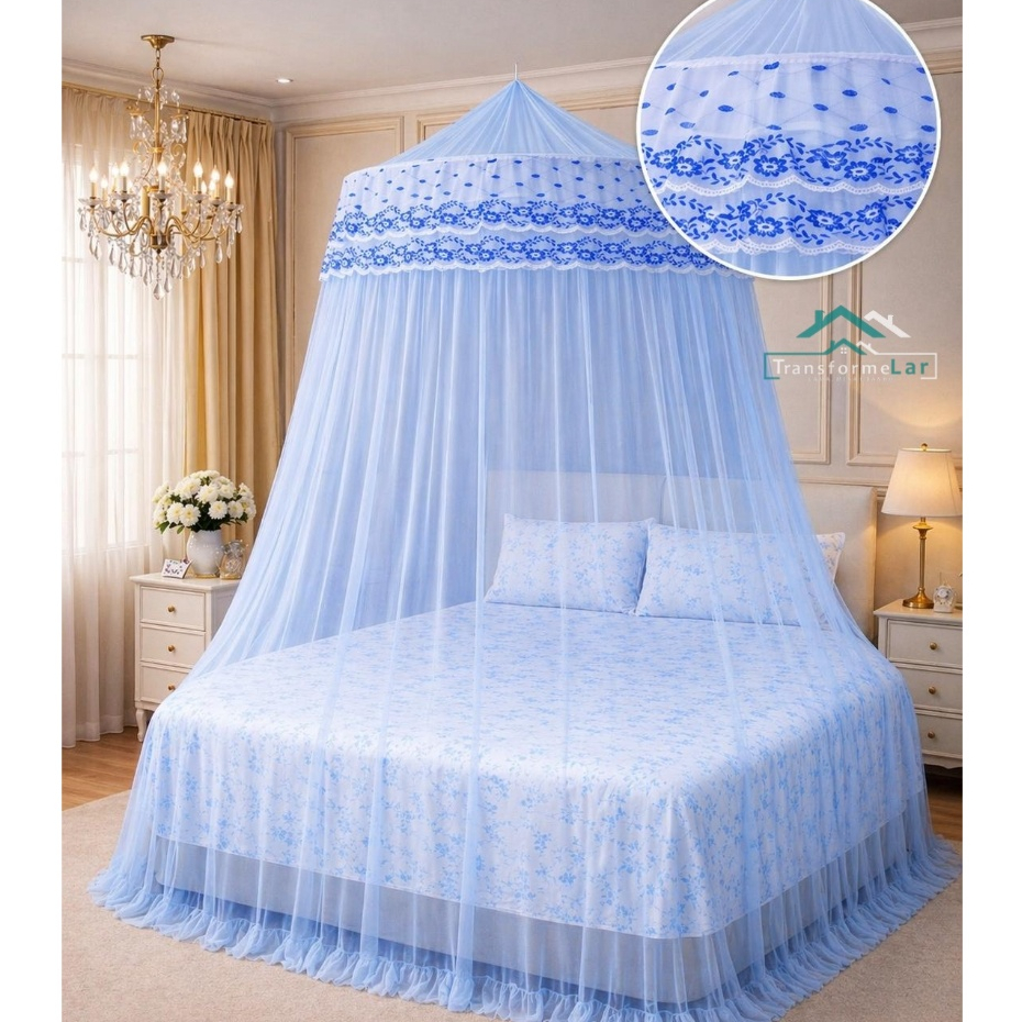 Mosquiteiro Teto Casal Box/Queen  Indiano C/ Elast
