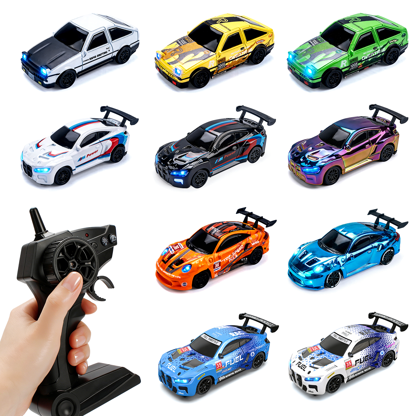 Novo Carro De Drift 4WD RC 1 : 64 , Mini Modelo De