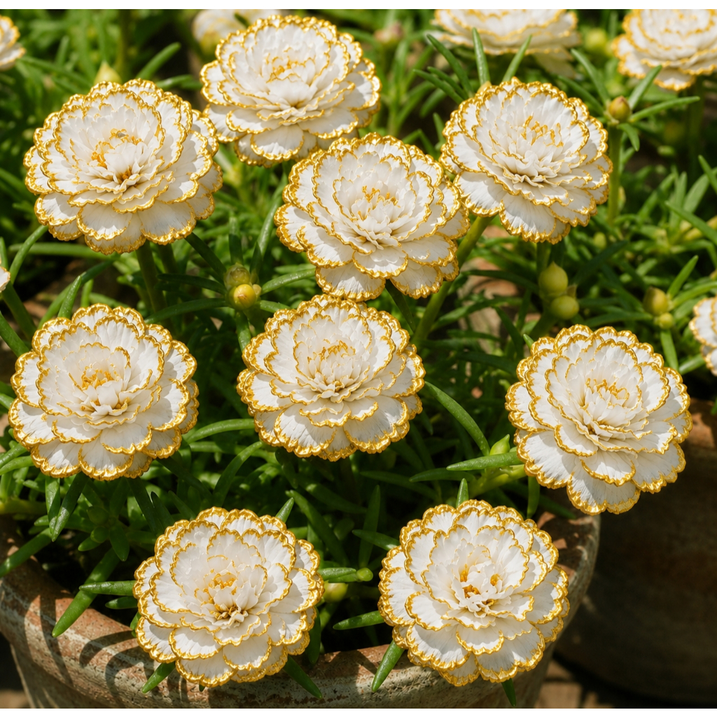Sementes Premium Portulaca Onze Horas Branca Doura