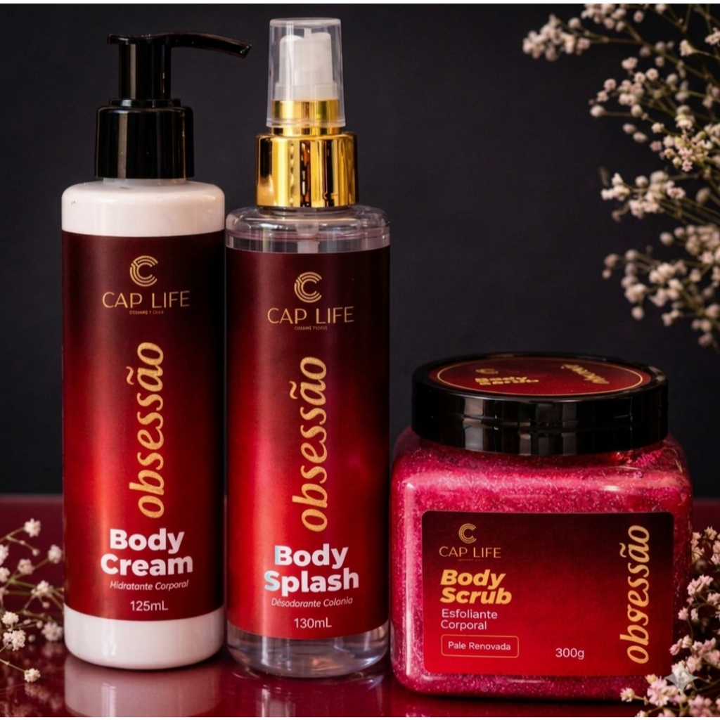 Kit Completo Obsessão Cap Life Body Cream + Body 