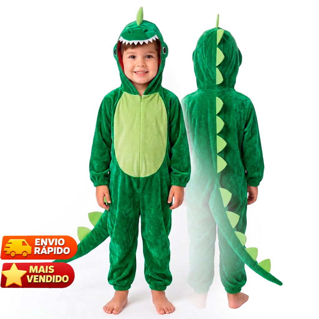 Fantasia Dinossauro Macacão Infantil Menino ̵