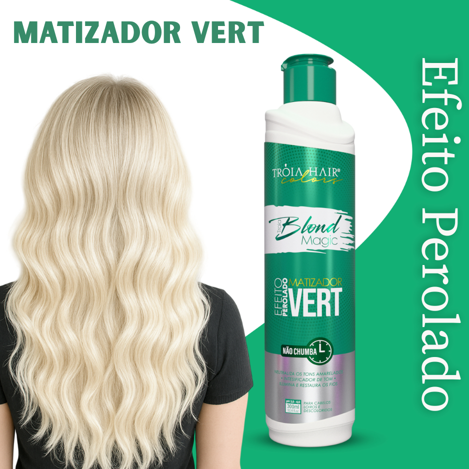 Matizador Tróia Blond Vert 300ml  Efeito Perolado