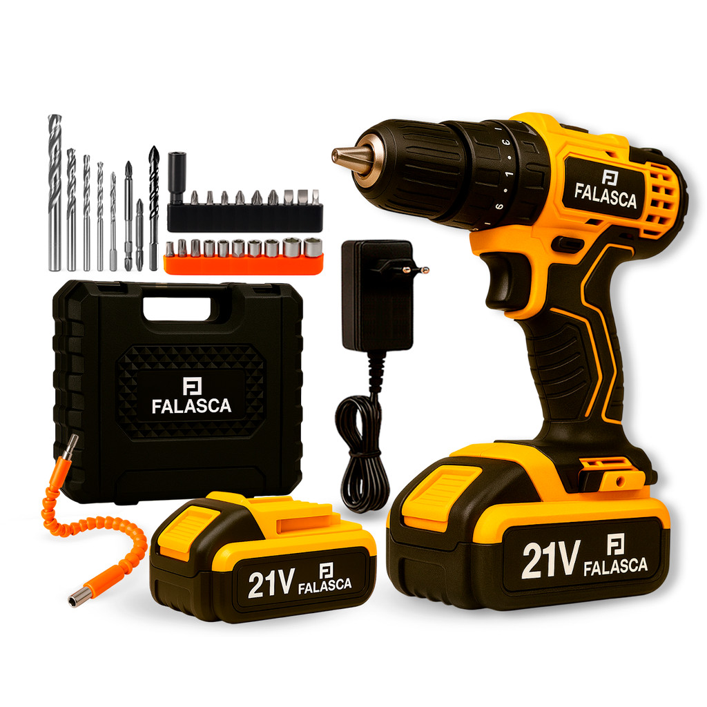 PARAFUSADEIRA E FURADEIRA A BATERIA PF21B2 21V COM