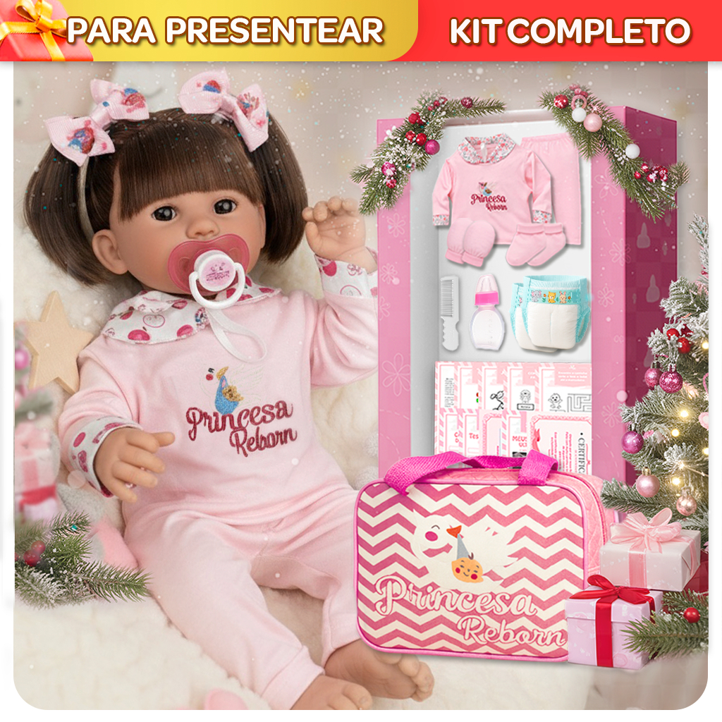 Boneca Bebe Reborn Silicone Kit Completo Promoçã