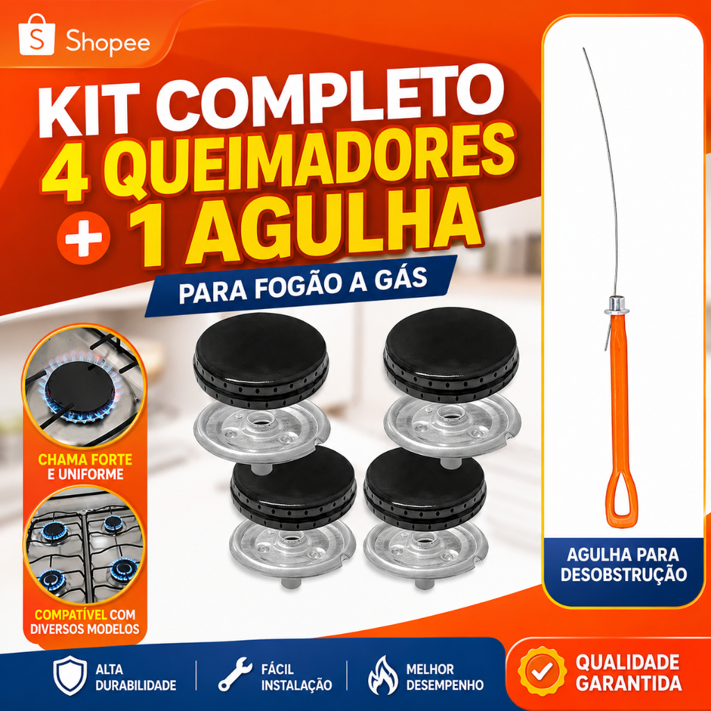 Espalhador + Queimador Peças Fogão 4 bocas Esmal