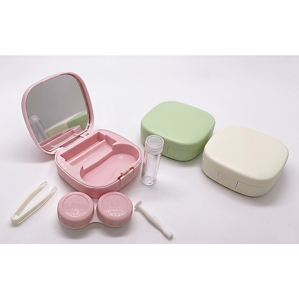 Estojo Case Para Lentes De Contato Com Espelho Min