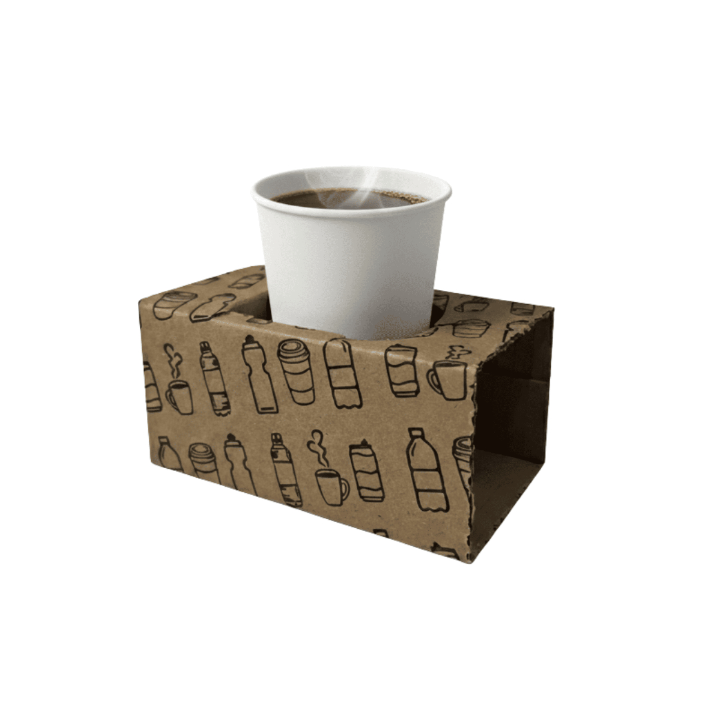Kit 100 Unidades Suporte Porta-Copos Para Delivery