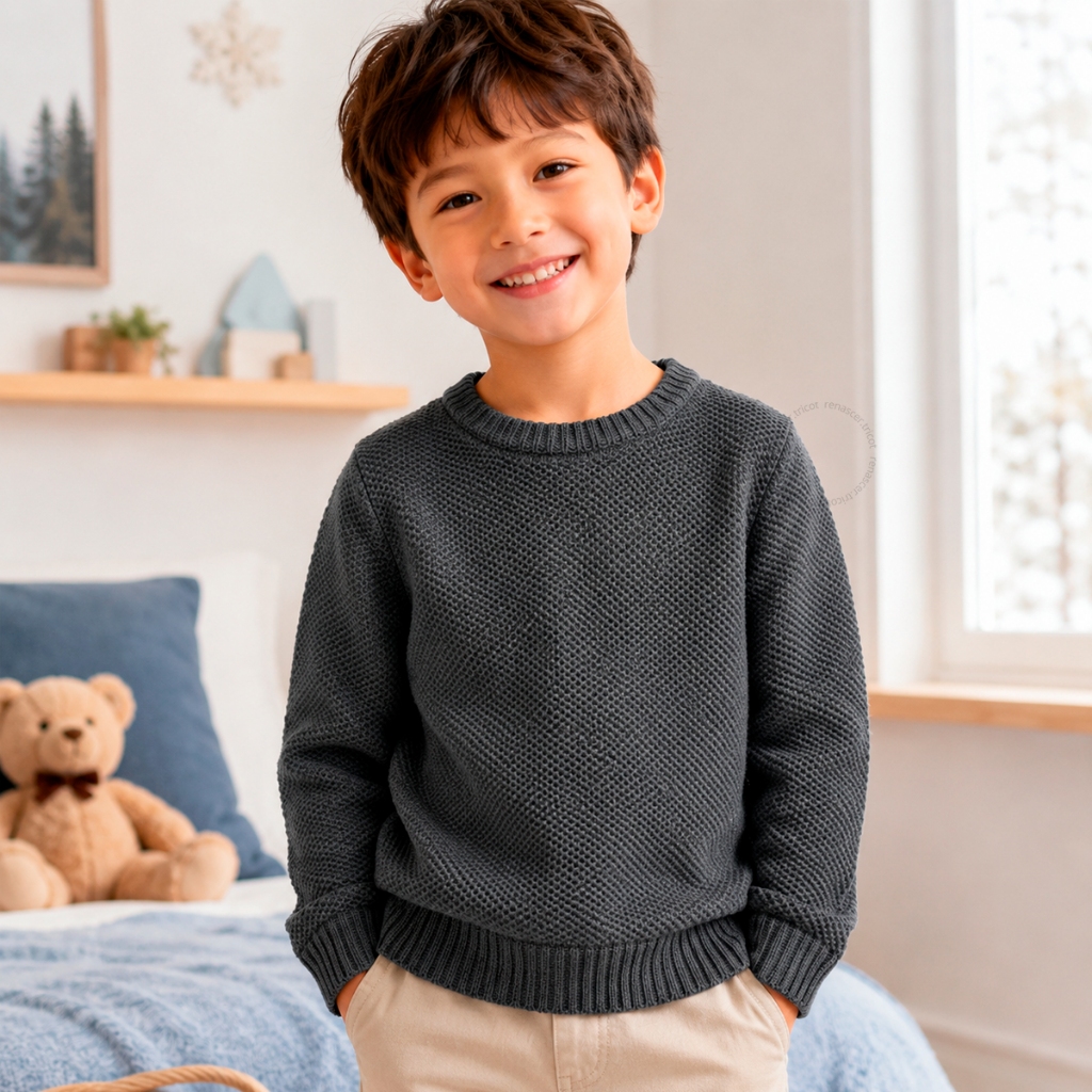 Suéter Infantil Casaco Tricô Lã Inverno Blusa T