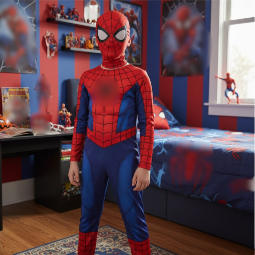 Roupa Fantasia Infantil Menino Aranha com Máscara