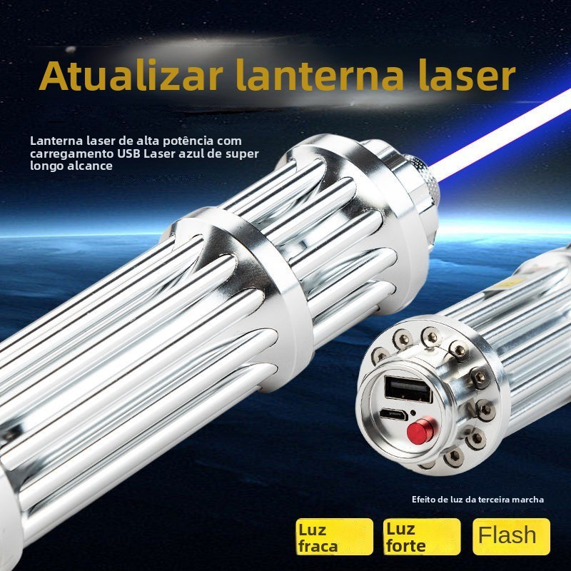 Ponteiro Laser Azul 5W Superpoderoso de Longa Dist