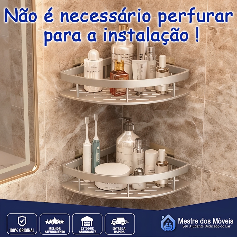 suporte de shampoo prateleiras de banheiro sem fur