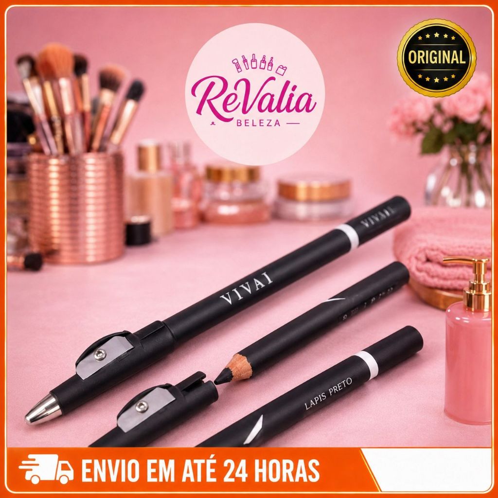 Lápis de Olho Vivai com Apontador Preto OU Duo