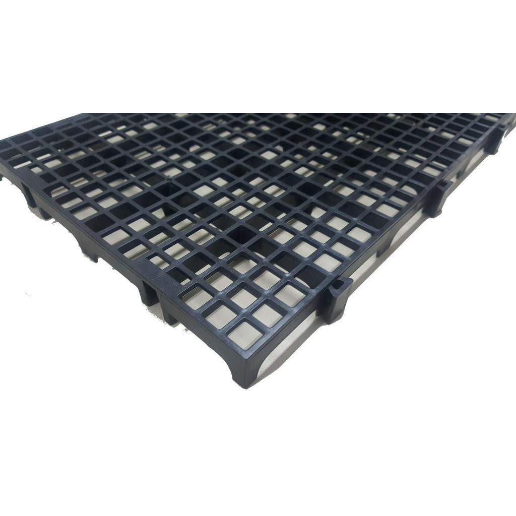 Kit 10 Pisos Plástico Preto Estrado Pallet Palete