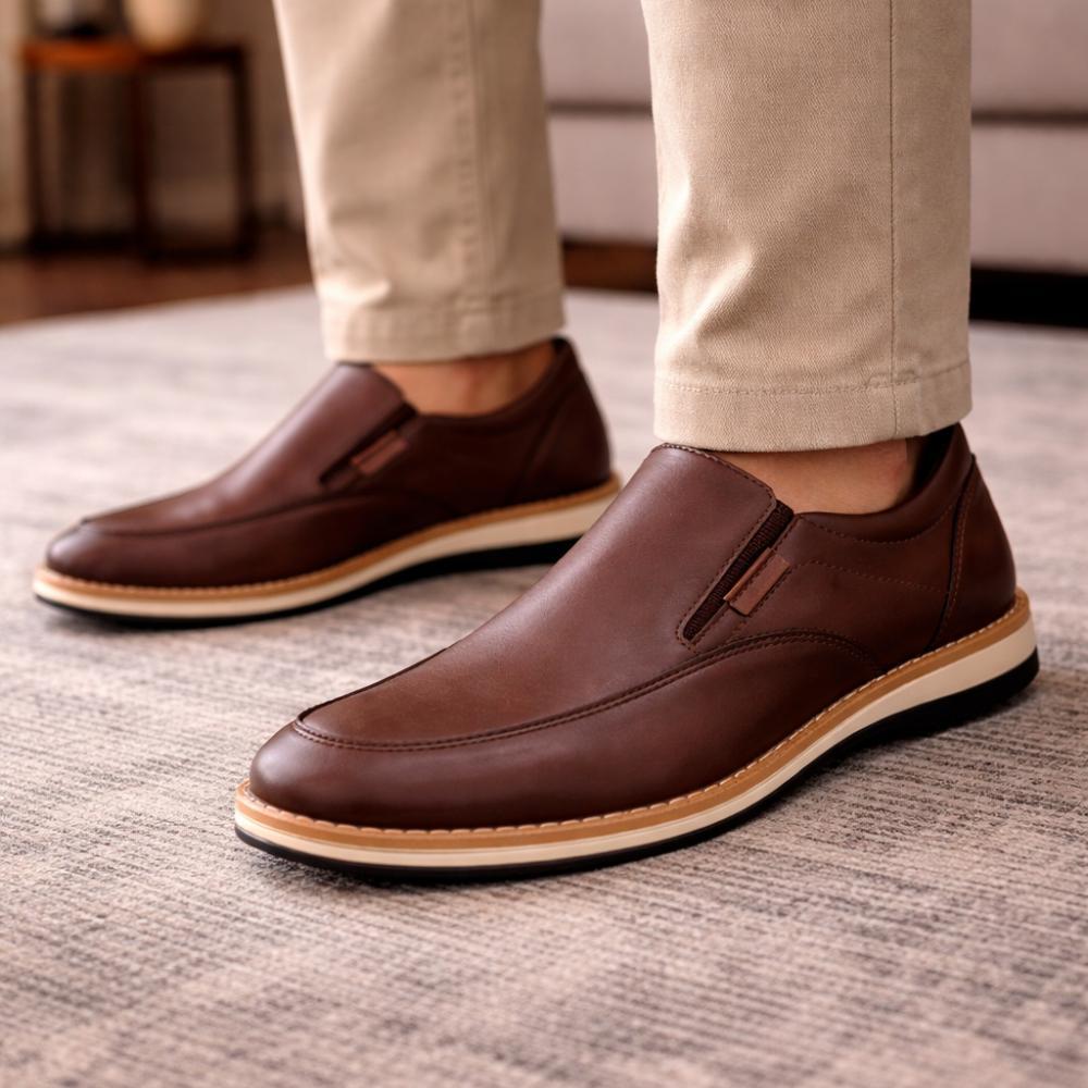 Sapato Masculino Mocassim Casual Confortável Soci