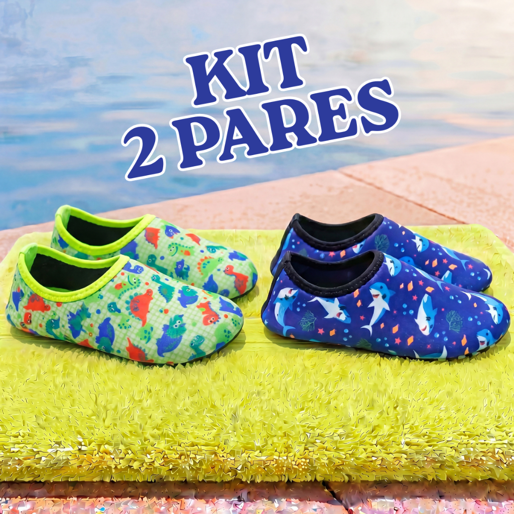Kit Sapatilha Aquática Antiderrapante Infantil Me