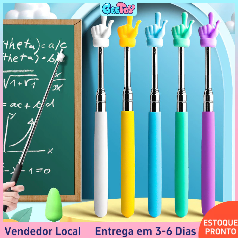 Bastão Guia de Leitura com Dedo Design Retrátil 