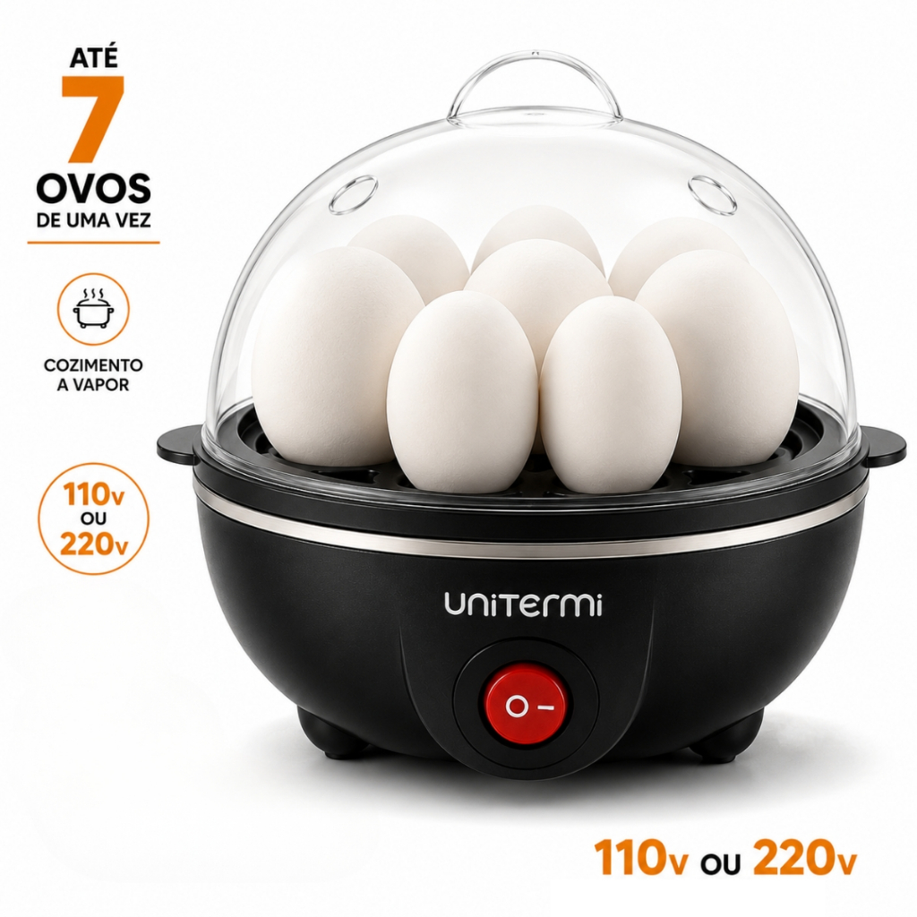 Cozedor de Ovos Eletrico 7 Ovos Voltagem 110V ou 2