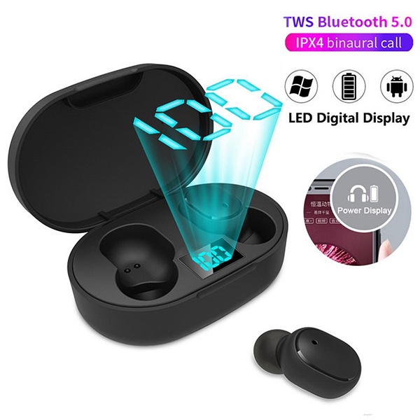 E6S Fones De Ouvido TWS Sem Fio Bluetooth 5.0 Disp