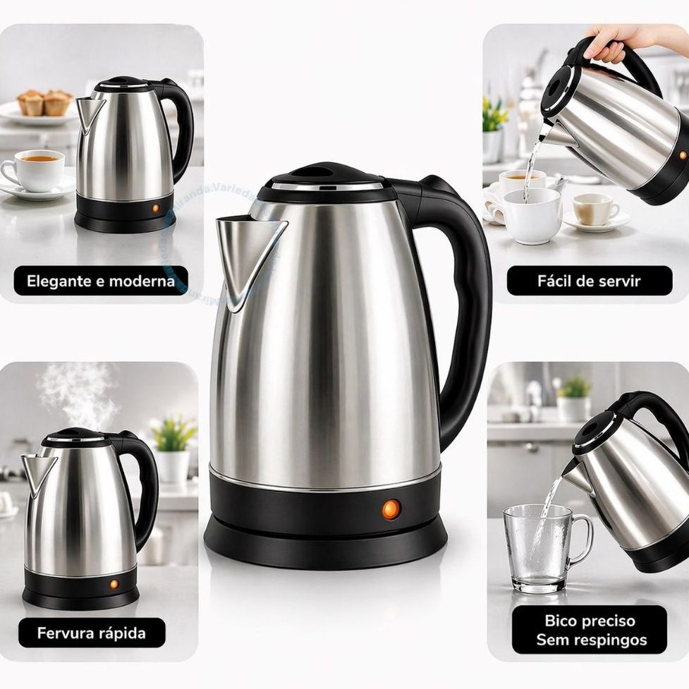 Chaleira Elétrica 2L Inox Acabamento Refinado Aut