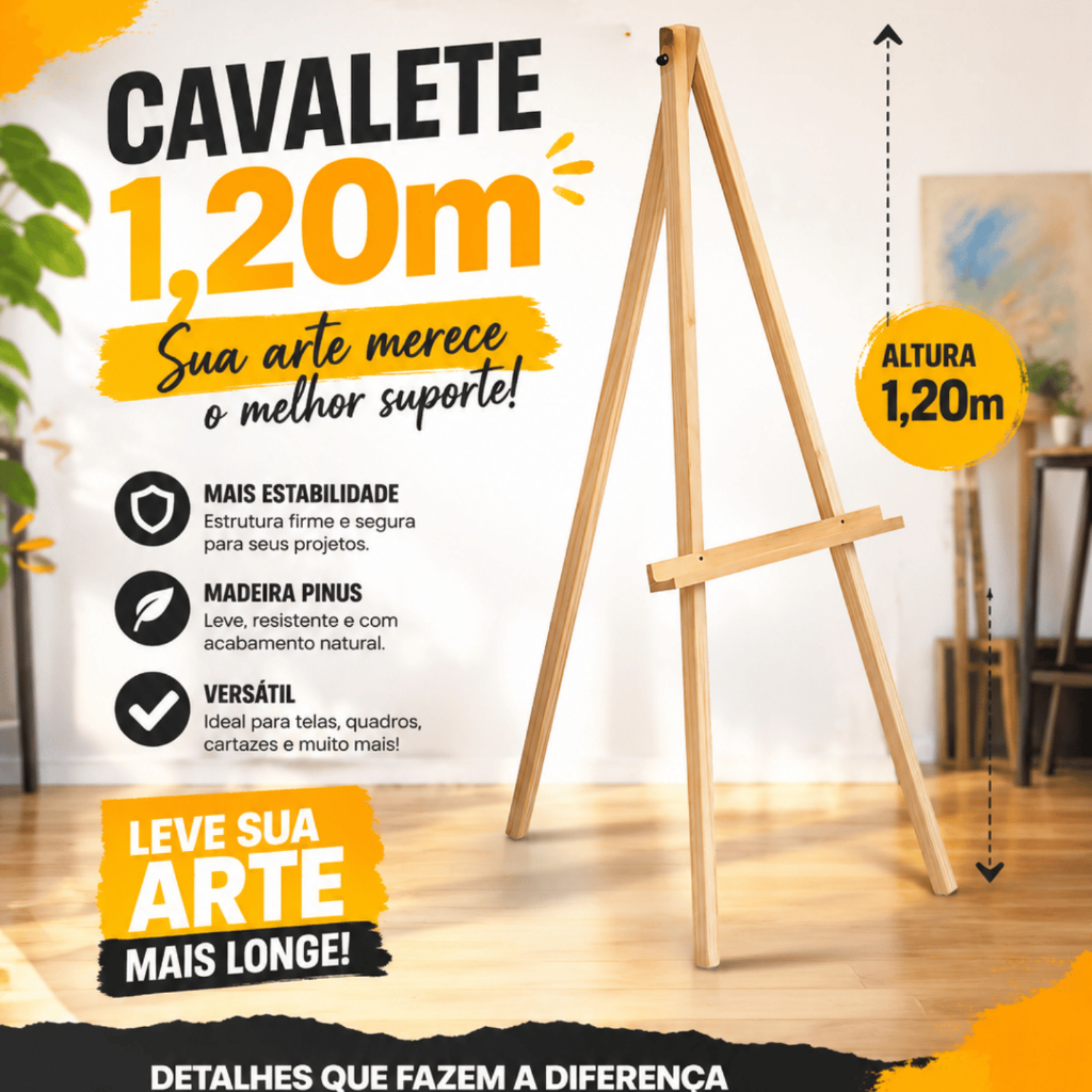 Cavalete De Madeira 1,20m Para Casamento Eventos P