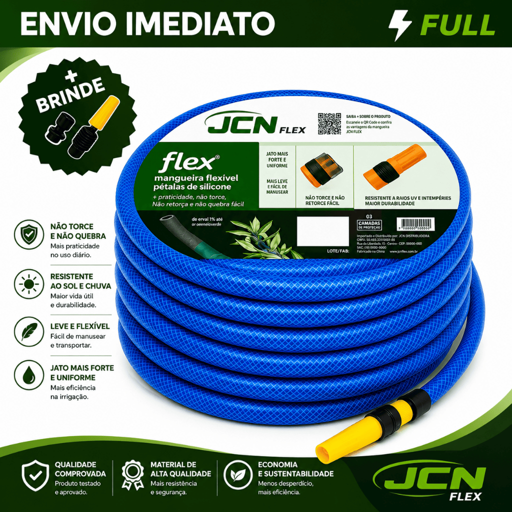 Mangueira De Jardim Reforçada Trançada Completa
