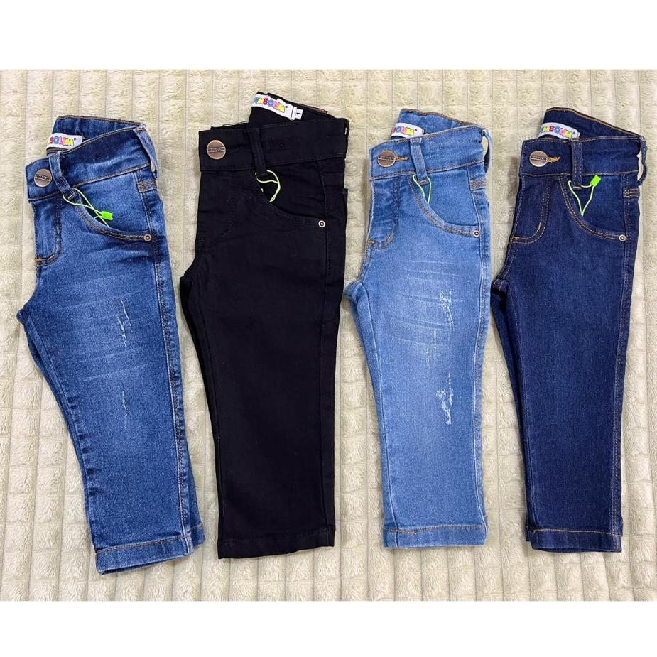 Calça jeans bebe Menino, calça infantil 01 ao 04