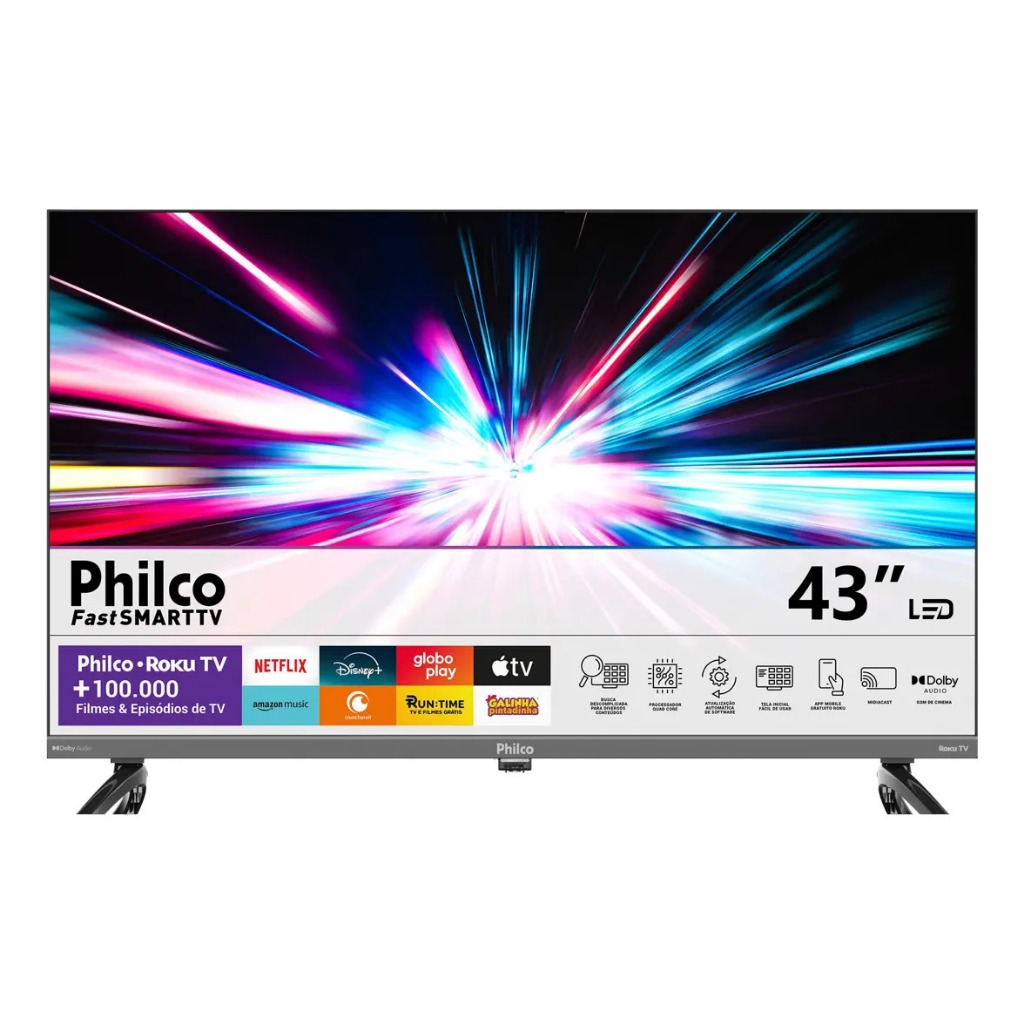 Smart TV 43 Philco P43CRA Full HD Wi-Fi HDMI USB C