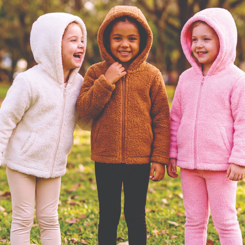 Casaco de frio Infantil e juvenil manga longa com