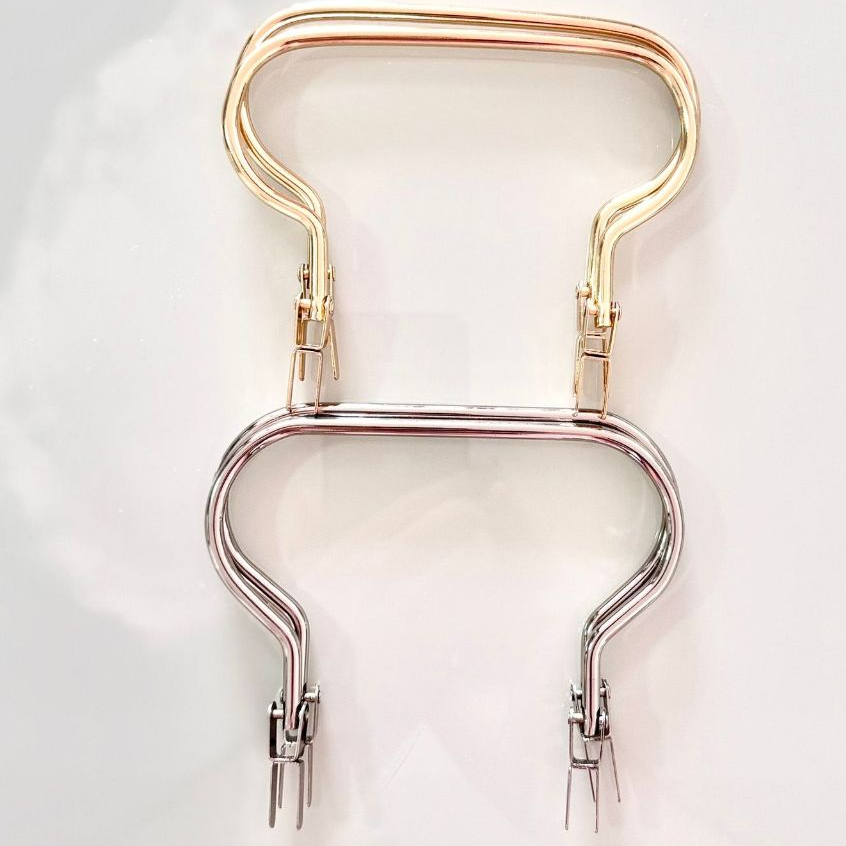 Alça Metal Par Geométrica Com Garras Para Bolsas