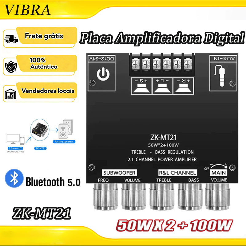 ZK-MT21 50W * 2 + 100W Módulo Amplificador digita