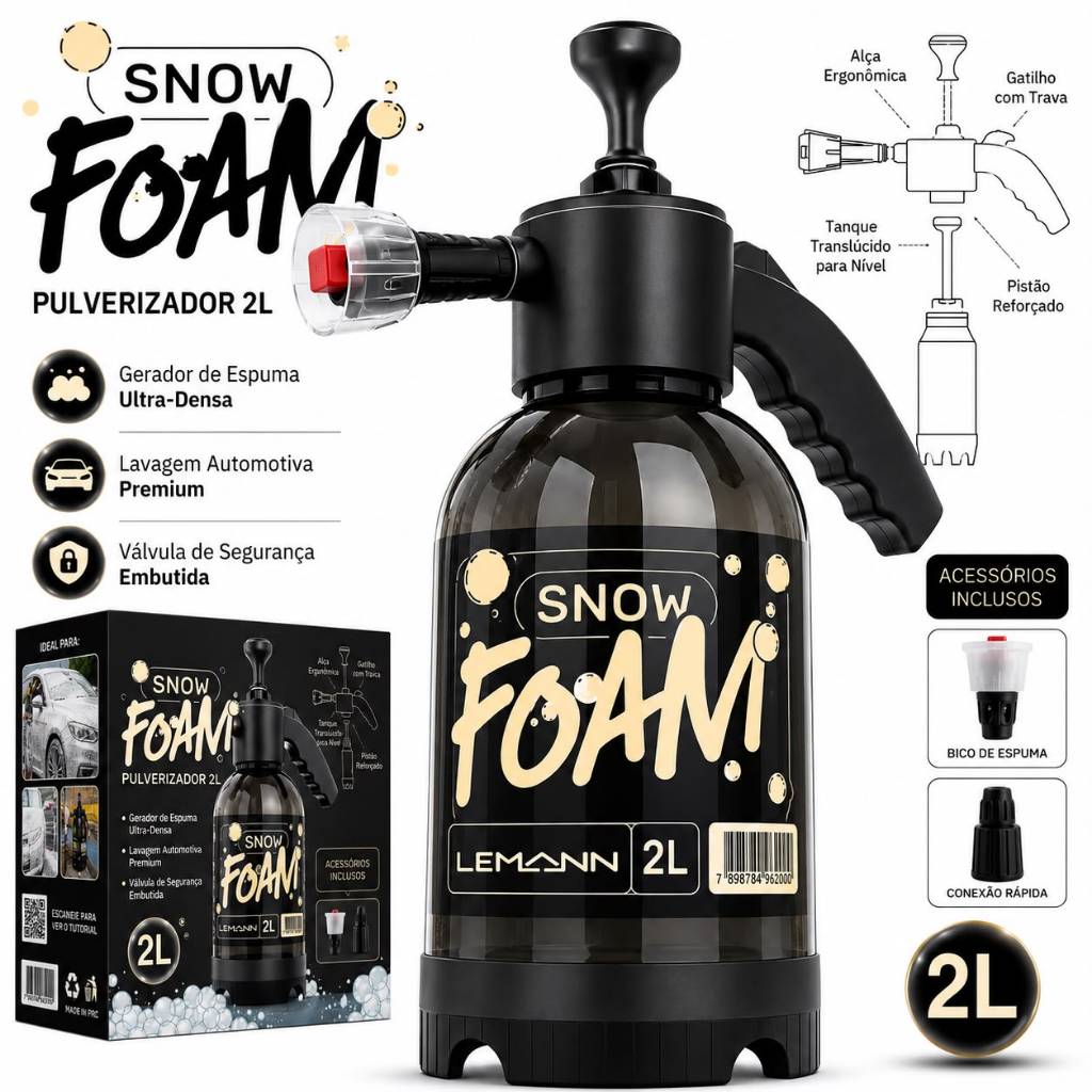 Snow Foam Pulverizador Manual Borrifador Alta Pres