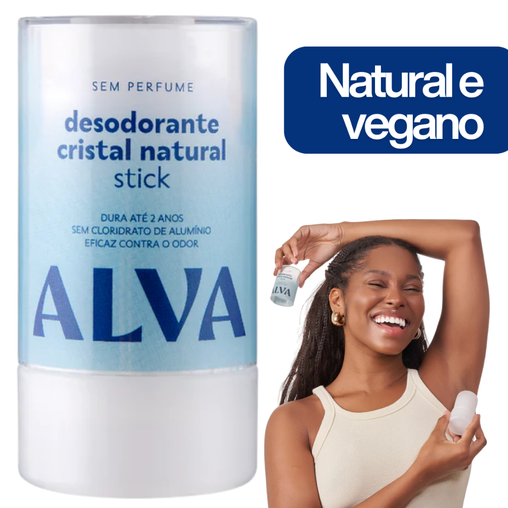 Desodorante Alva Cristal Stick Vegano – Sem