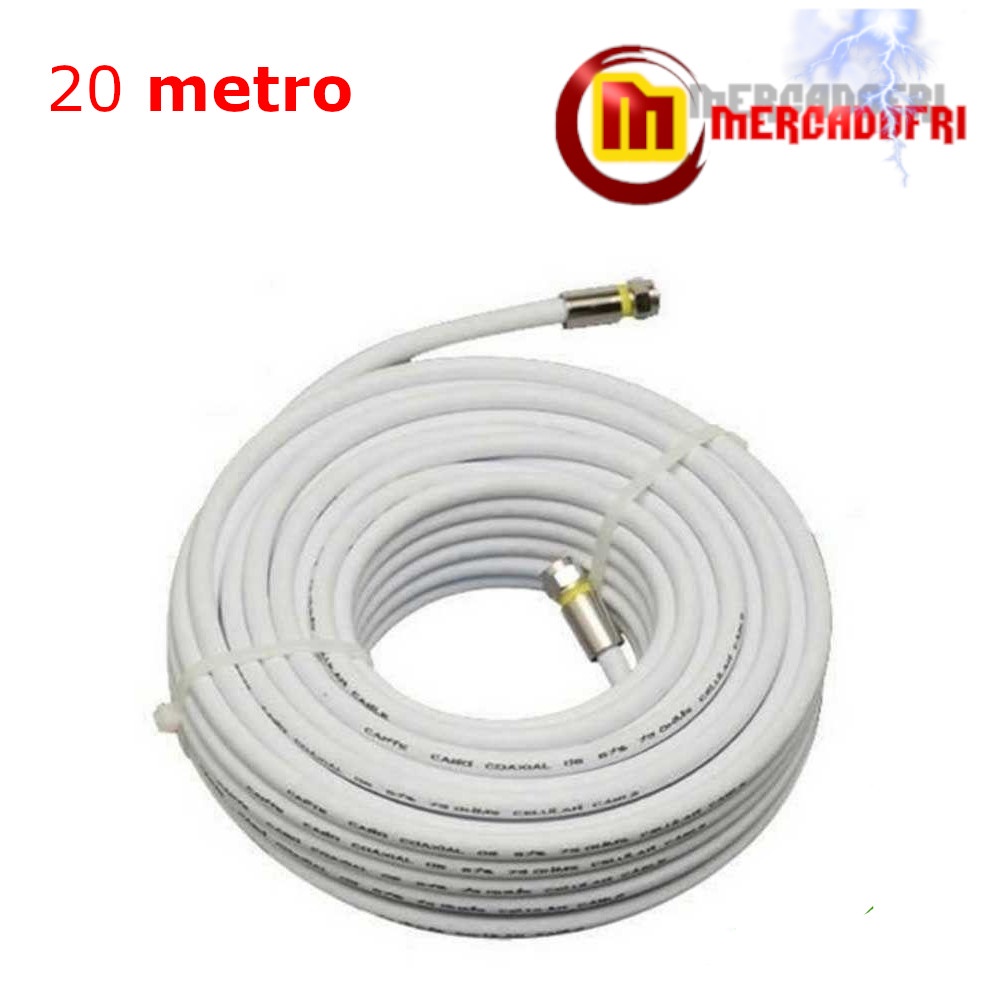 Cabo de Antena Coaxial RG6 Para TV Digital, TV ass
