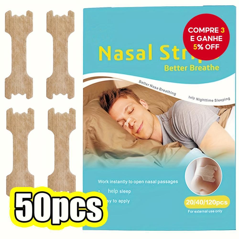 50Pçs Dilatador Nasal Anti Ronco, Adesivo Nasal, 