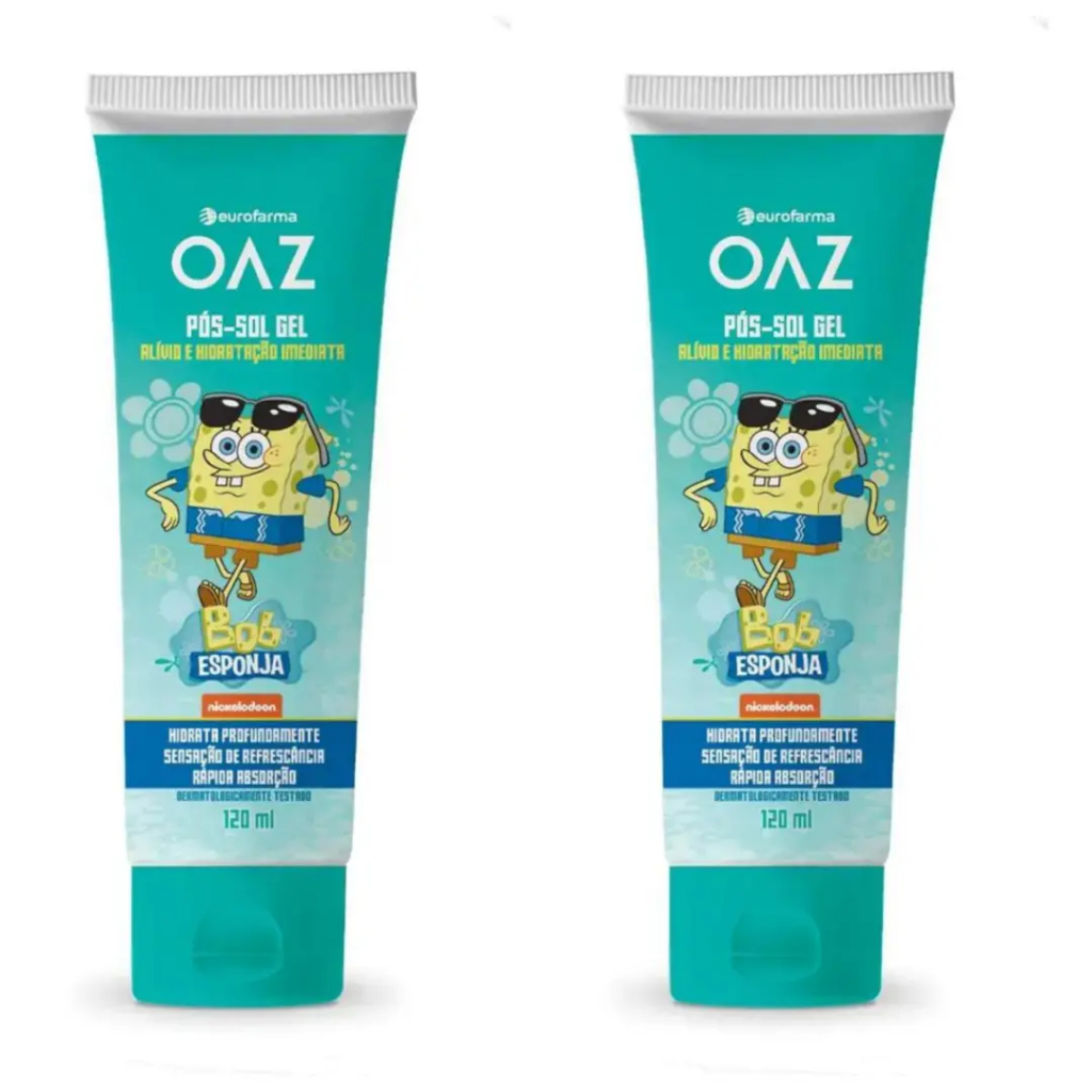 kit com 2 Pós-Sol OAZ Gel Infantil 120ml Eurofarm