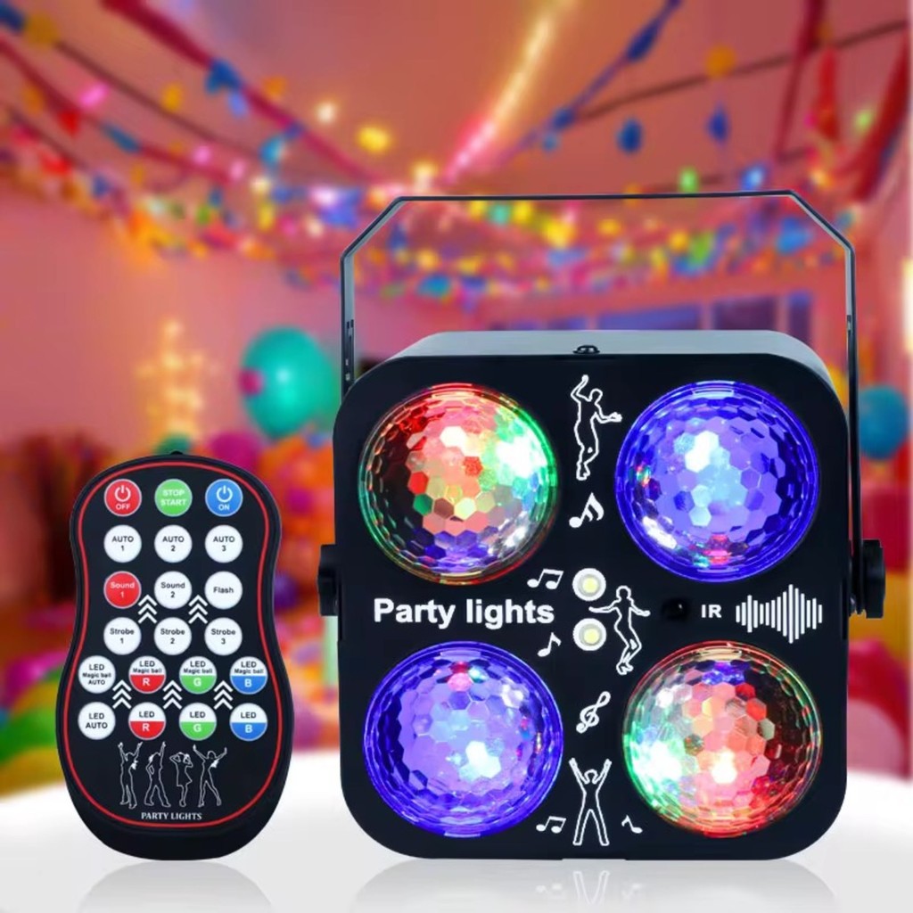 Luz de Palco LED 12W RGB Controle Remoto Compacta 