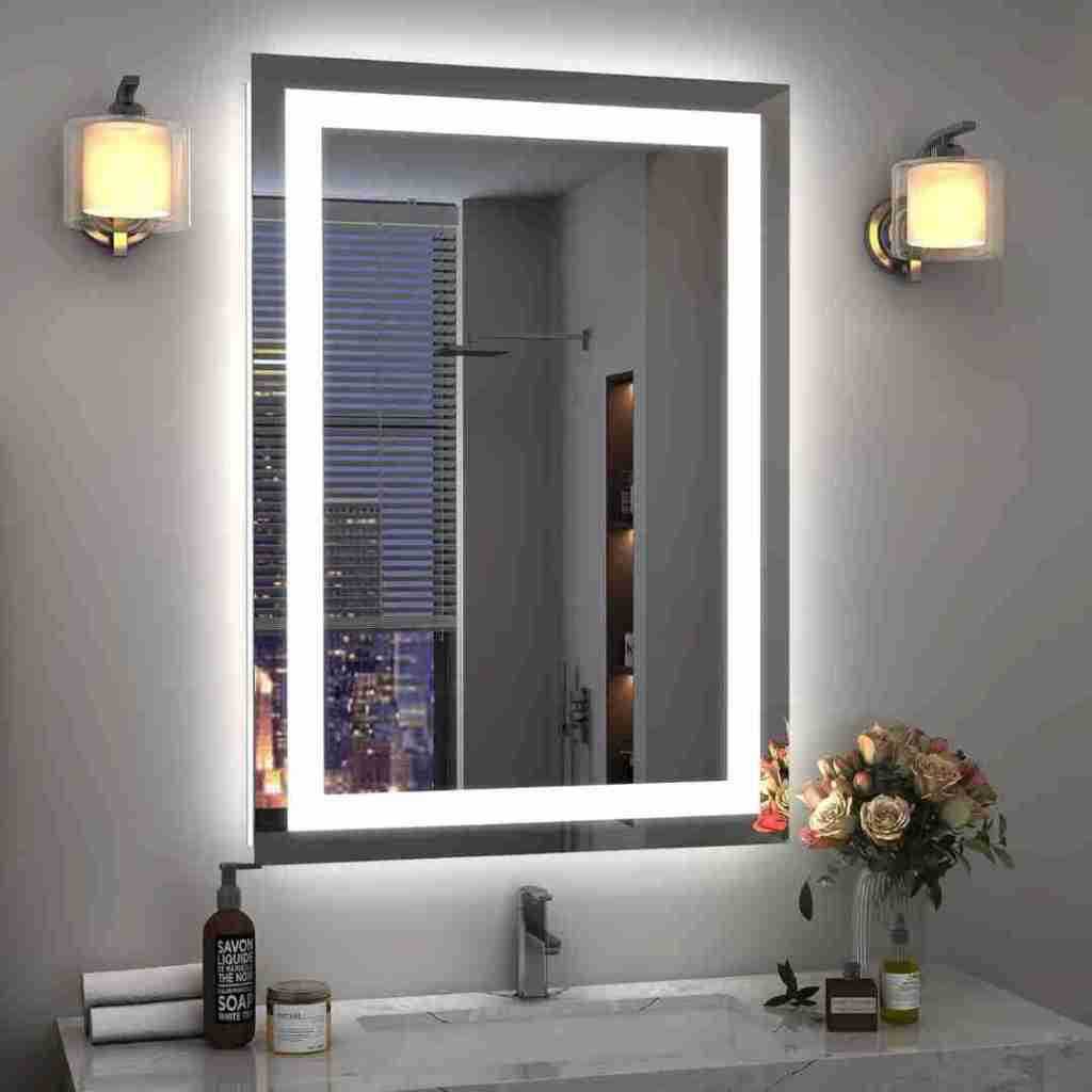 Espelho LED Retangular 80×50 cm Jateado | Esp